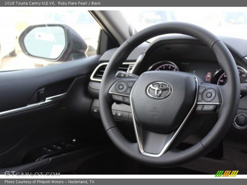 Ruby Flare Pearl / Black 2018 Toyota Camry XLE V6