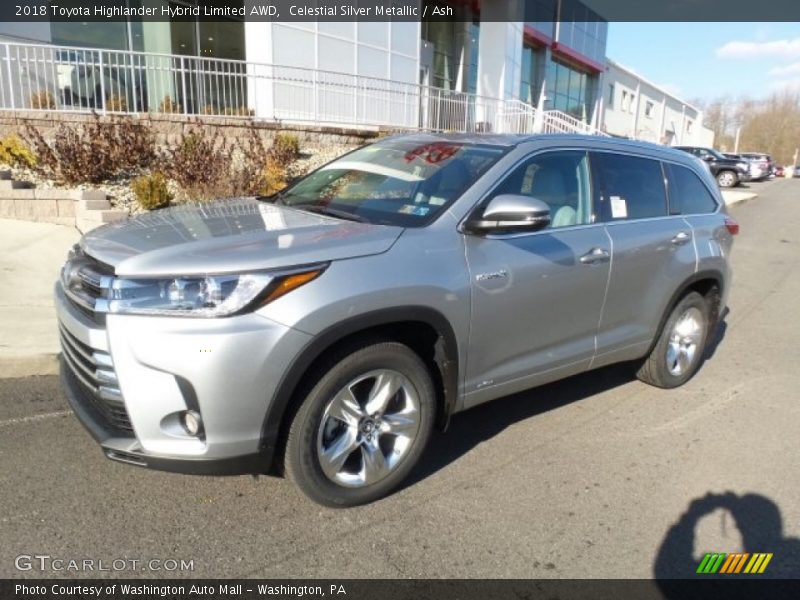 Celestial Silver Metallic / Ash 2018 Toyota Highlander Hybrid Limited AWD