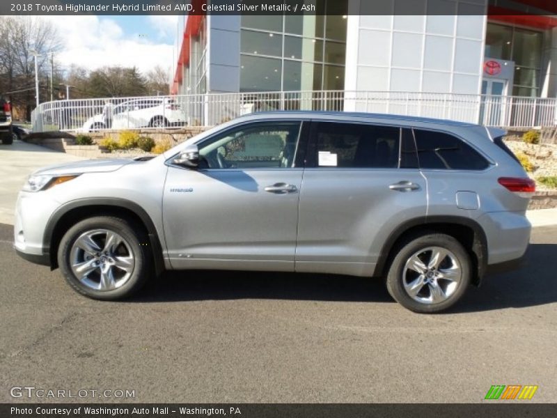 Celestial Silver Metallic / Ash 2018 Toyota Highlander Hybrid Limited AWD