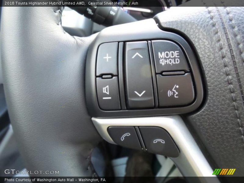Celestial Silver Metallic / Ash 2018 Toyota Highlander Hybrid Limited AWD