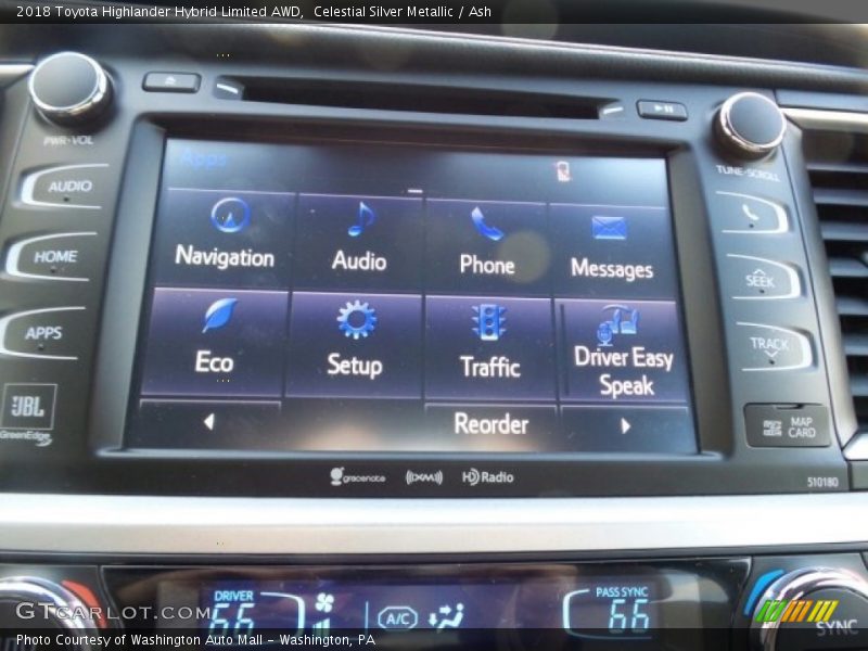 Celestial Silver Metallic / Ash 2018 Toyota Highlander Hybrid Limited AWD