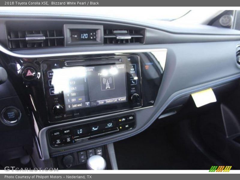 Blizzard White Pearl / Black 2018 Toyota Corolla XSE