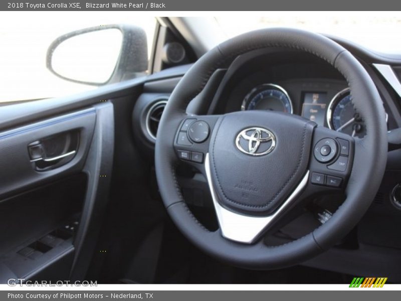 Blizzard White Pearl / Black 2018 Toyota Corolla XSE