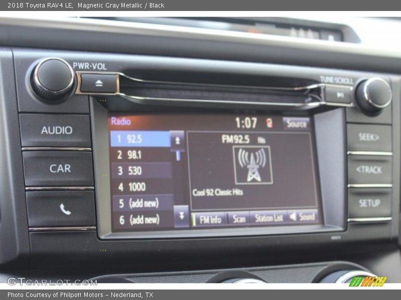 Magnetic Gray Metallic / Black 2018 Toyota RAV4 LE