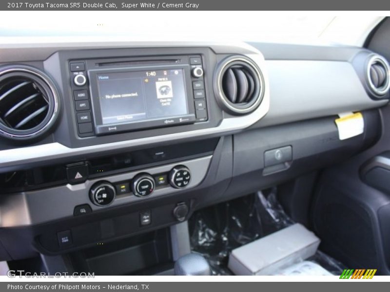Super White / Cement Gray 2017 Toyota Tacoma SR5 Double Cab