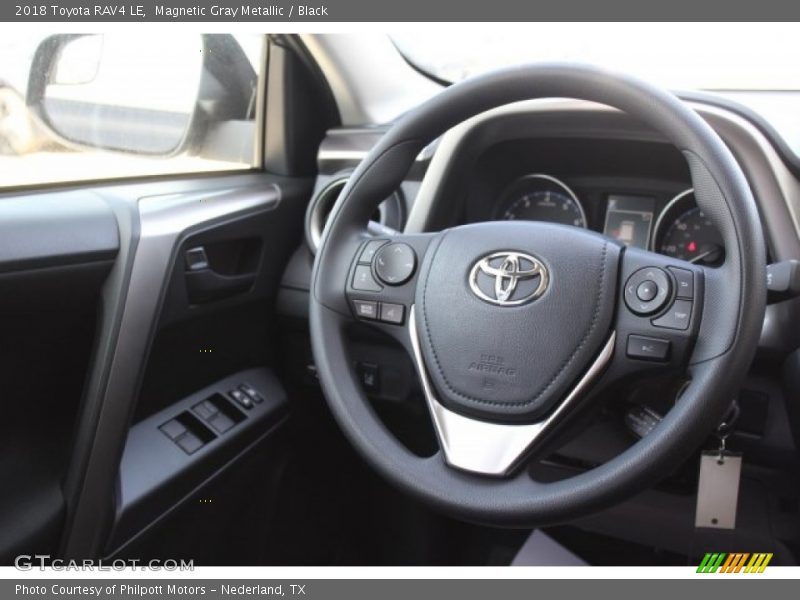 Magnetic Gray Metallic / Black 2018 Toyota RAV4 LE