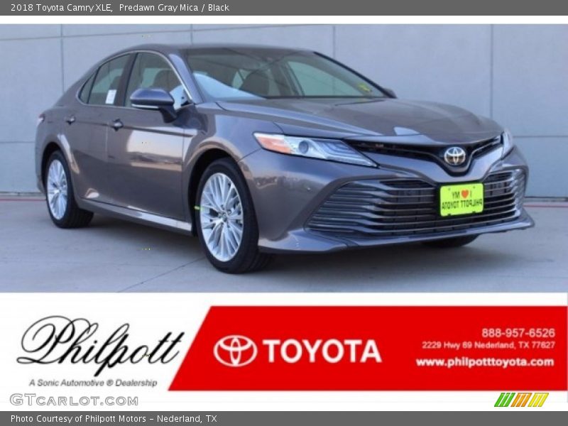 Predawn Gray Mica / Black 2018 Toyota Camry XLE