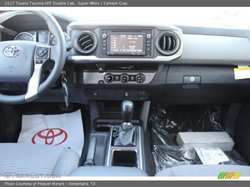Super White / Cement Gray 2017 Toyota Tacoma SR5 Double Cab