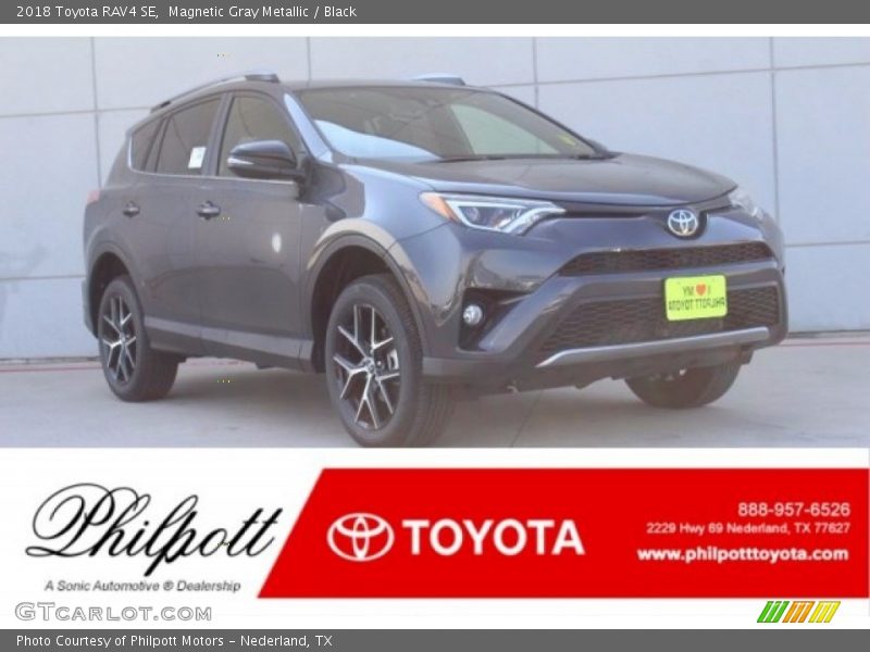 Magnetic Gray Metallic / Black 2018 Toyota RAV4 SE