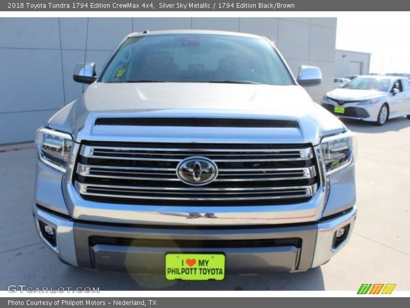 Silver Sky Metallic / 1794 Edition Black/Brown 2018 Toyota Tundra 1794 Edition CrewMax 4x4
