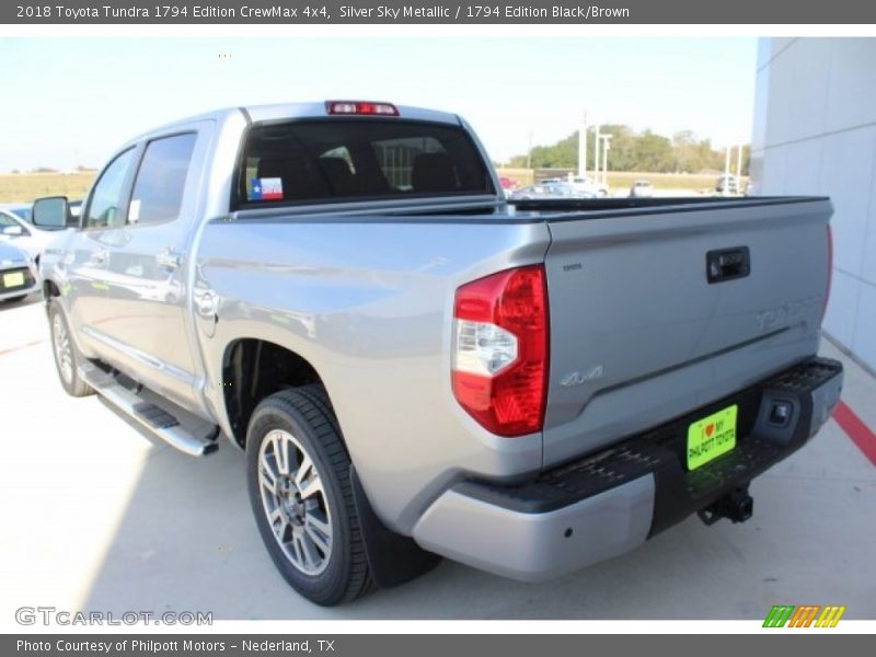 Silver Sky Metallic / 1794 Edition Black/Brown 2018 Toyota Tundra 1794 Edition CrewMax 4x4