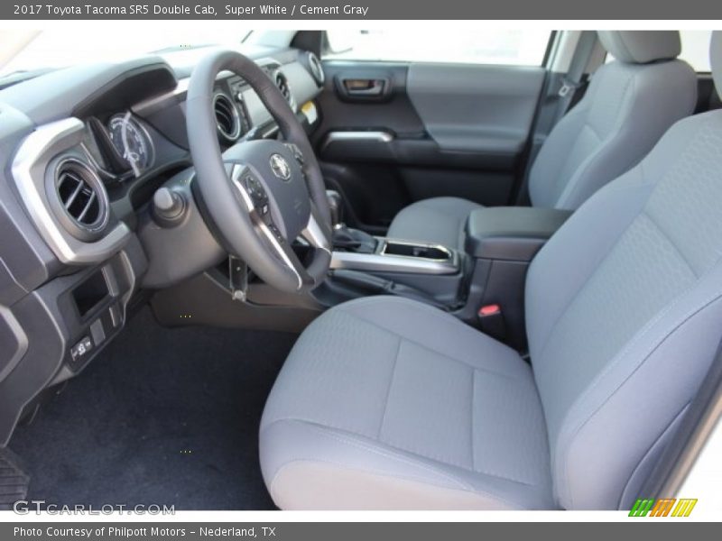 Super White / Cement Gray 2017 Toyota Tacoma SR5 Double Cab