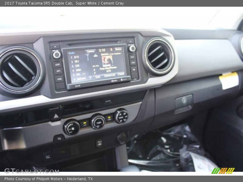 Super White / Cement Gray 2017 Toyota Tacoma SR5 Double Cab