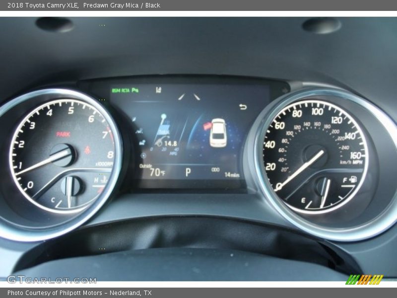 Predawn Gray Mica / Black 2018 Toyota Camry XLE
