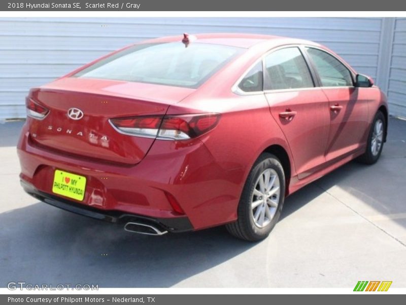 Scarlet Red / Gray 2018 Hyundai Sonata SE