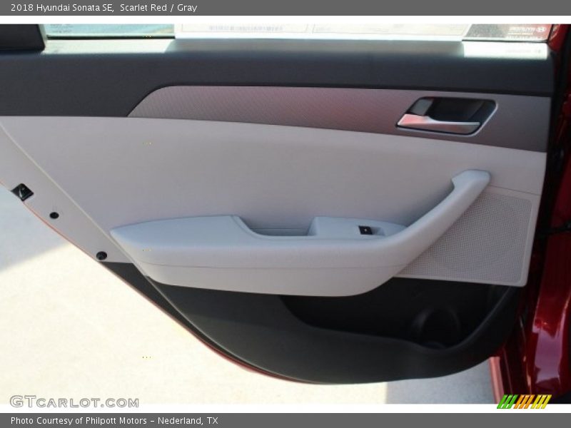 Scarlet Red / Gray 2018 Hyundai Sonata SE