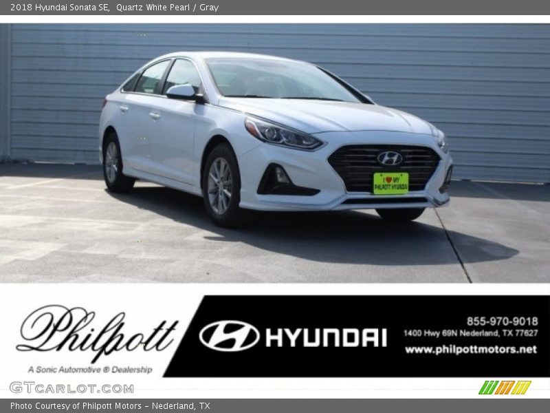 Quartz White Pearl / Gray 2018 Hyundai Sonata SE