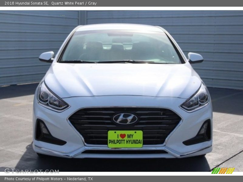 Quartz White Pearl / Gray 2018 Hyundai Sonata SE