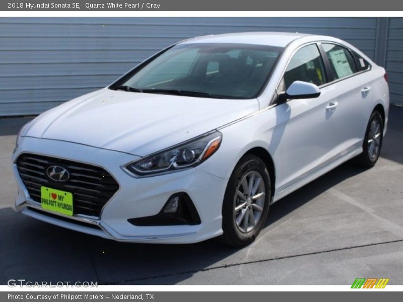 Quartz White Pearl / Gray 2018 Hyundai Sonata SE
