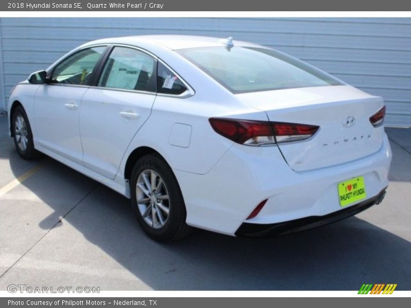 Quartz White Pearl / Gray 2018 Hyundai Sonata SE
