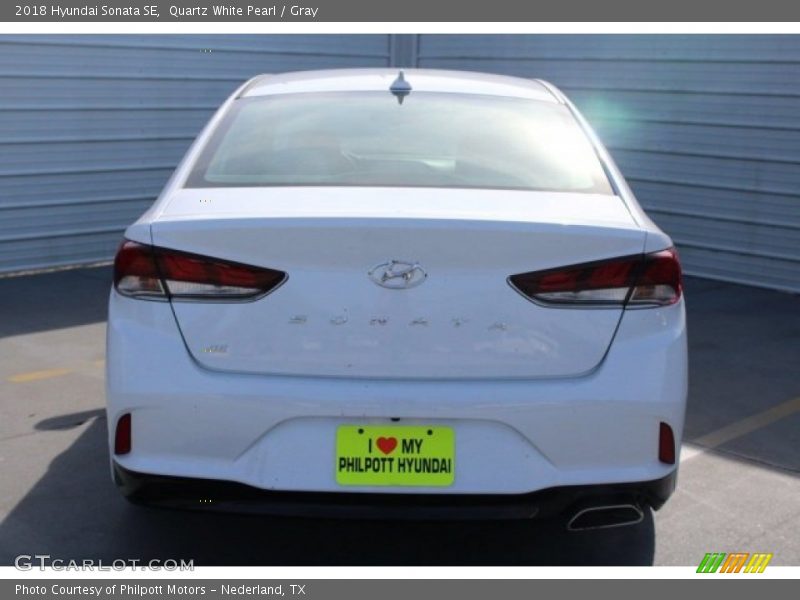 Quartz White Pearl / Gray 2018 Hyundai Sonata SE