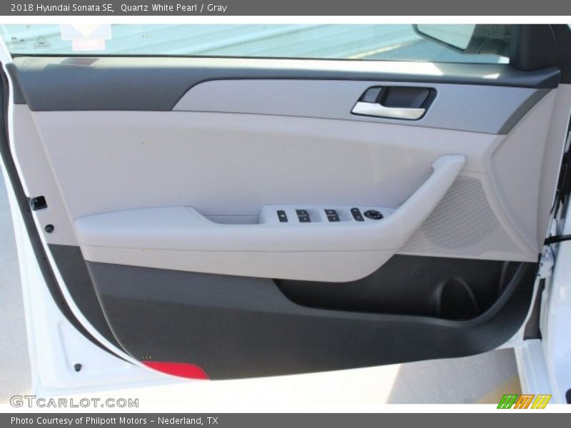 Quartz White Pearl / Gray 2018 Hyundai Sonata SE