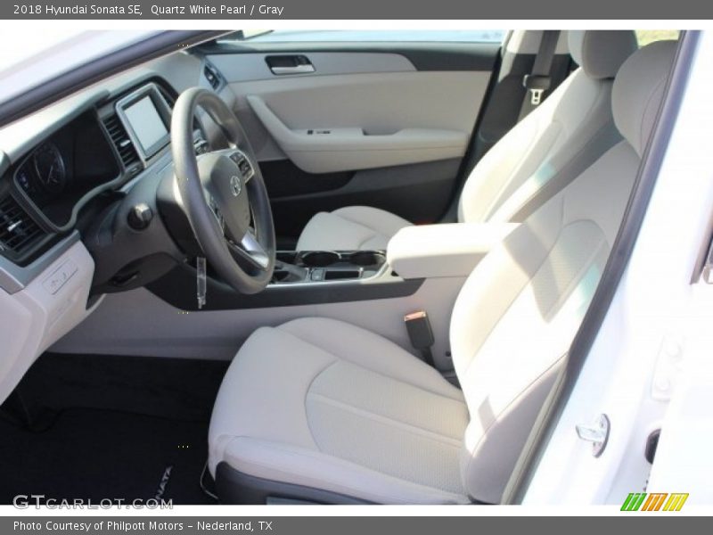 Quartz White Pearl / Gray 2018 Hyundai Sonata SE