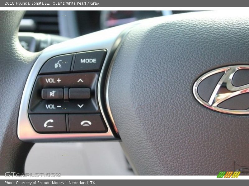 Quartz White Pearl / Gray 2018 Hyundai Sonata SE