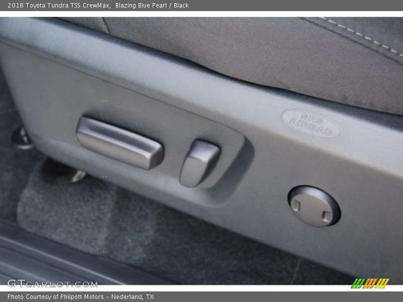 Blazing Blue Pearl / Black 2018 Toyota Tundra TSS CrewMax