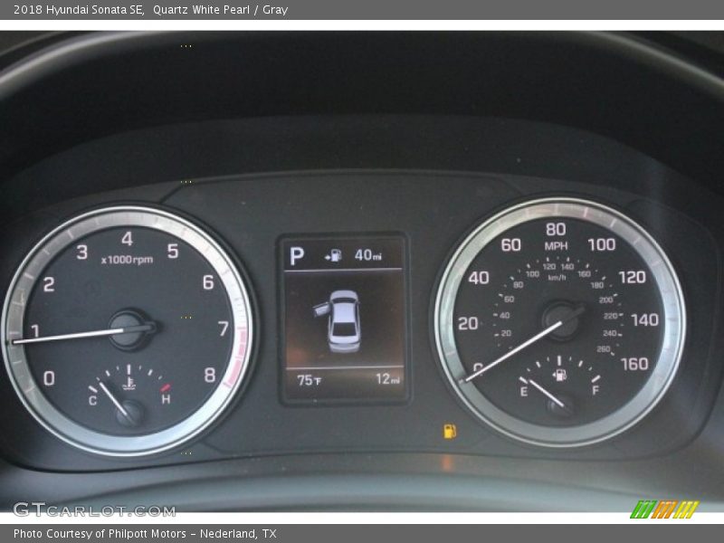 Quartz White Pearl / Gray 2018 Hyundai Sonata SE