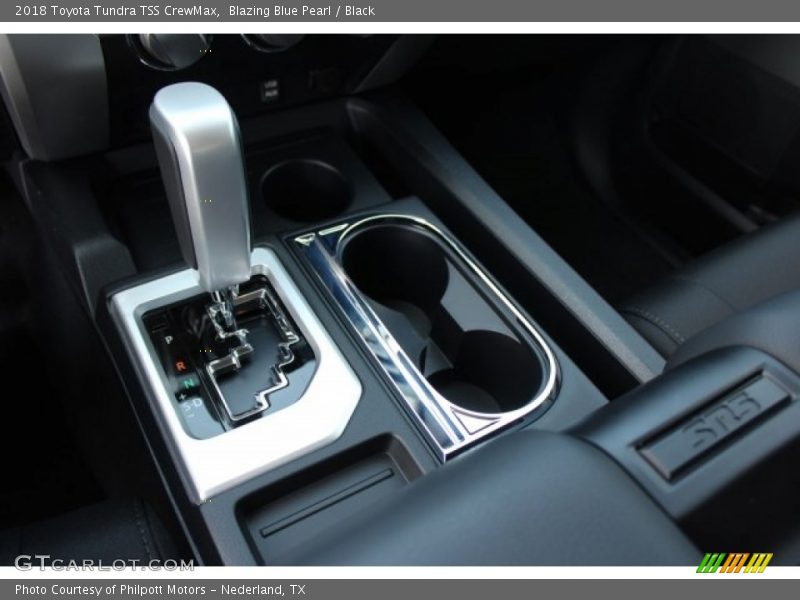 Blazing Blue Pearl / Black 2018 Toyota Tundra TSS CrewMax