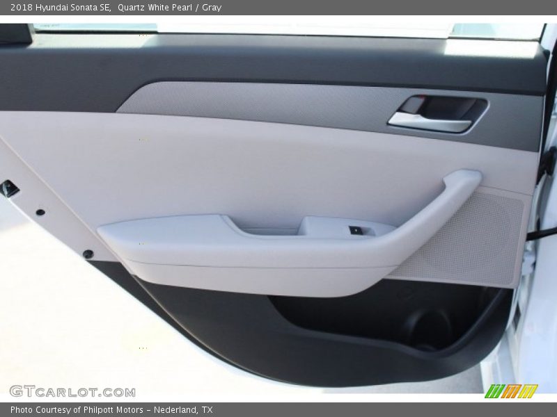 Quartz White Pearl / Gray 2018 Hyundai Sonata SE