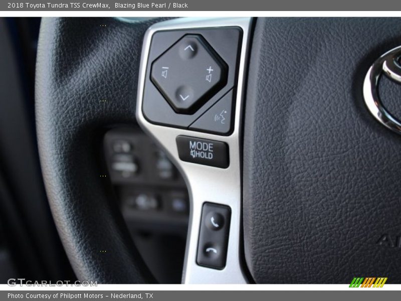 Blazing Blue Pearl / Black 2018 Toyota Tundra TSS CrewMax