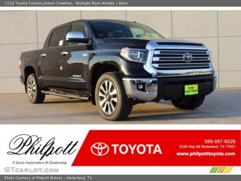 Midnight Black Metallic / Black 2018 Toyota Tundra Limited CrewMax