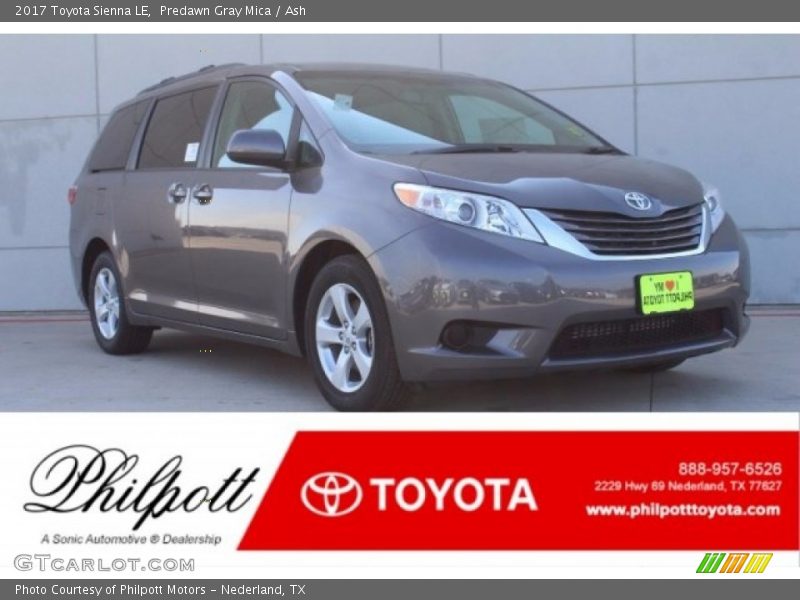Predawn Gray Mica / Ash 2017 Toyota Sienna LE