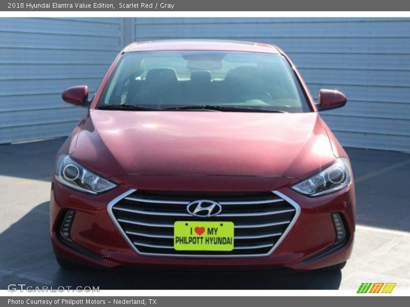 Scarlet Red / Gray 2018 Hyundai Elantra Value Edition