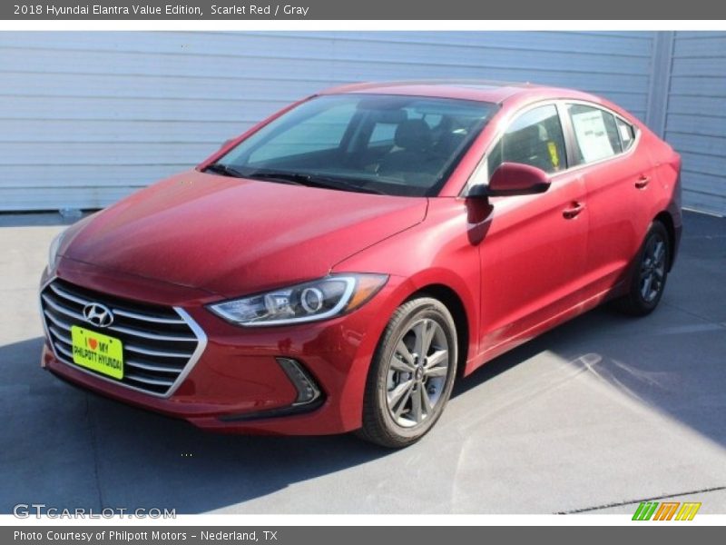 Scarlet Red / Gray 2018 Hyundai Elantra Value Edition