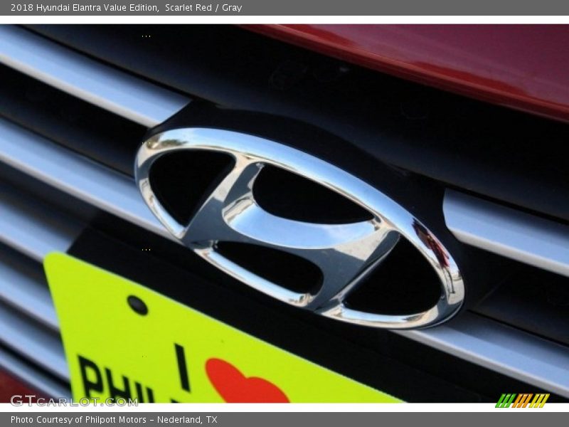 Scarlet Red / Gray 2018 Hyundai Elantra Value Edition