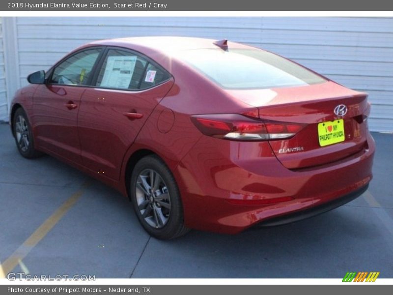 Scarlet Red / Gray 2018 Hyundai Elantra Value Edition