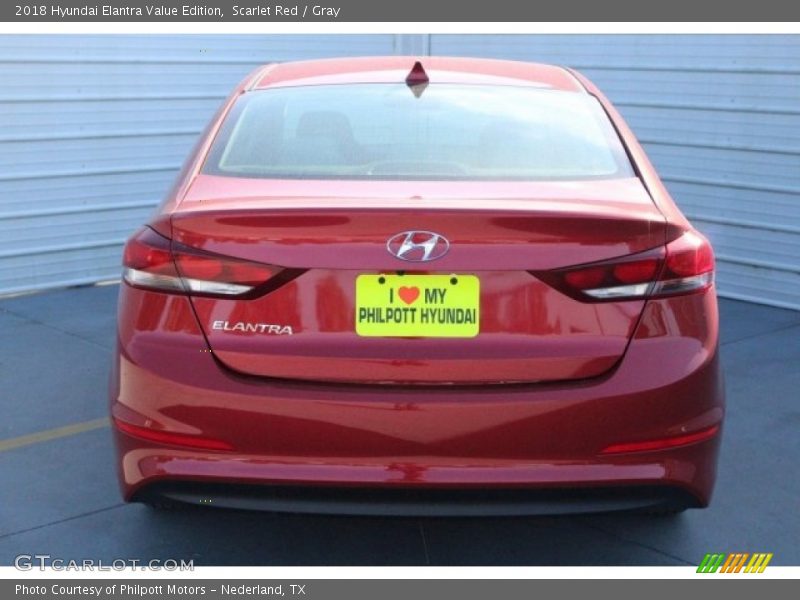 Scarlet Red / Gray 2018 Hyundai Elantra Value Edition