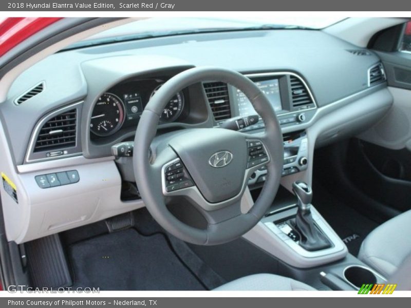 Scarlet Red / Gray 2018 Hyundai Elantra Value Edition