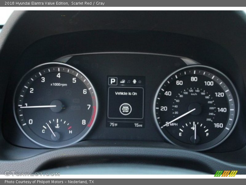 Scarlet Red / Gray 2018 Hyundai Elantra Value Edition