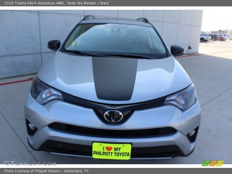 Silver Sky Metallic / Black 2018 Toyota RAV4 Adventure AWD