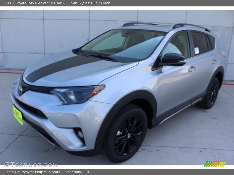 Silver Sky Metallic / Black 2018 Toyota RAV4 Adventure AWD