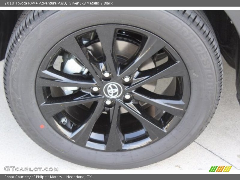 Silver Sky Metallic / Black 2018 Toyota RAV4 Adventure AWD