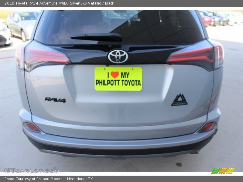 Silver Sky Metallic / Black 2018 Toyota RAV4 Adventure AWD