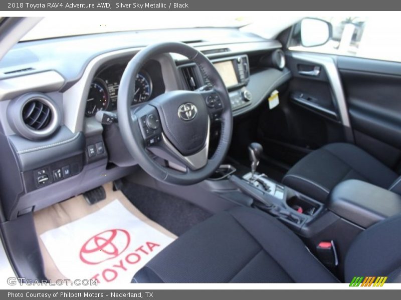 Silver Sky Metallic / Black 2018 Toyota RAV4 Adventure AWD