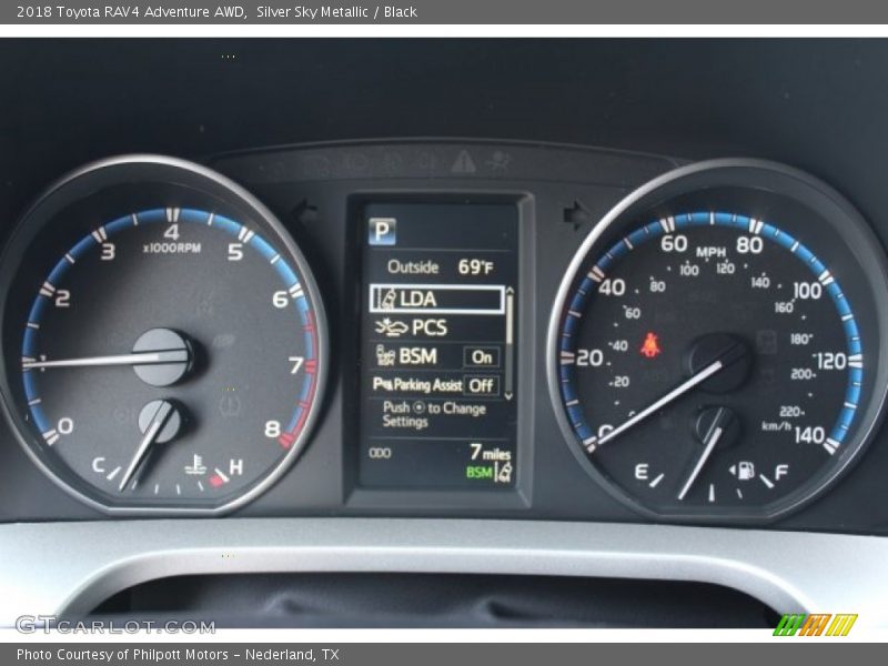 Silver Sky Metallic / Black 2018 Toyota RAV4 Adventure AWD