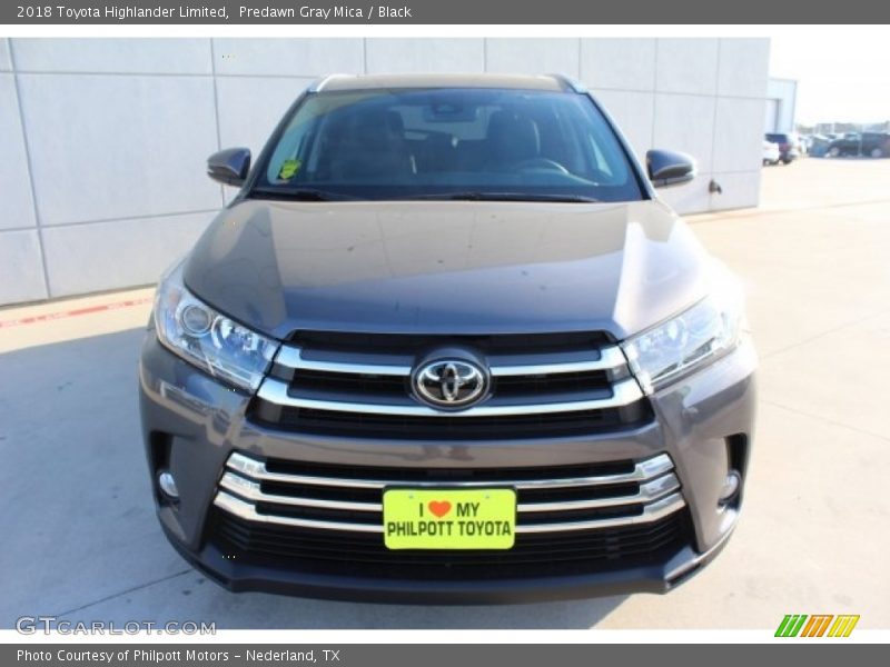 Predawn Gray Mica / Black 2018 Toyota Highlander Limited