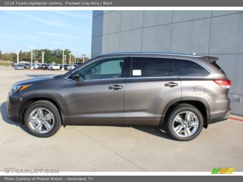 Predawn Gray Mica / Black 2018 Toyota Highlander Limited